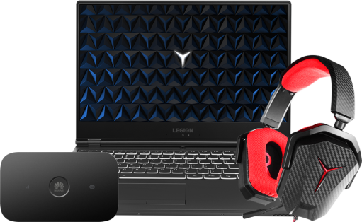 Lenovo Legion Y540 + Huawei E5573Cs + słuchawki