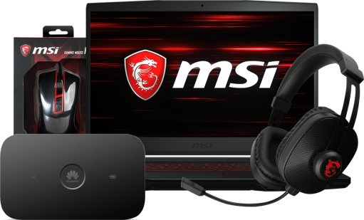 MSI GF63 i5 + E5573Cs + mysz + słuchawki