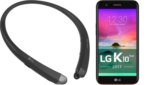 LG K10 (2017) + LG HBS-910