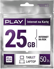 Play Internet na Kartę 25GB